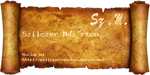 Szilczer Márton névjegykártya